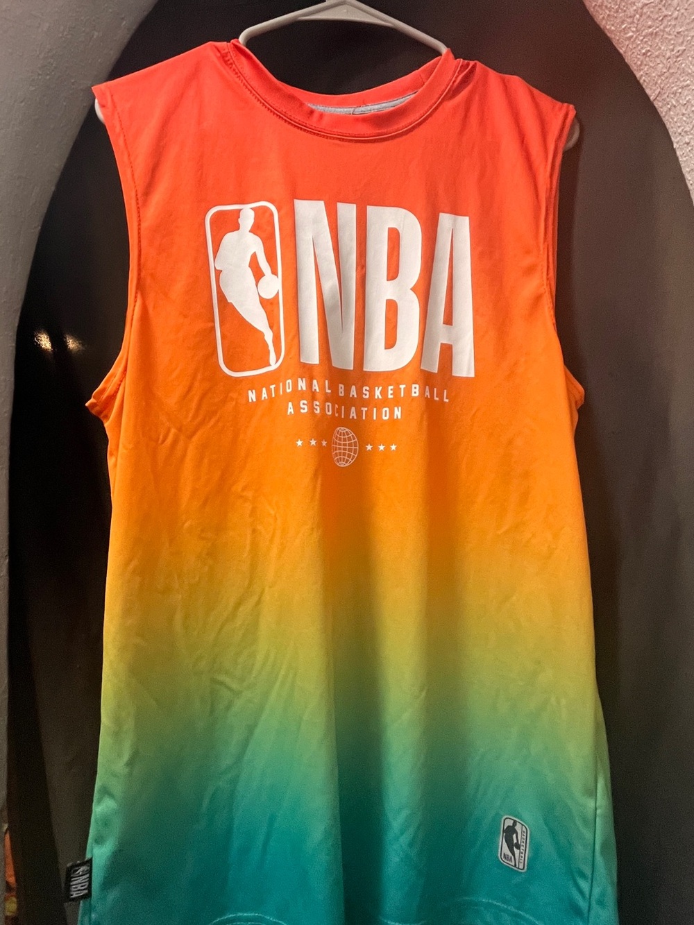 NBA Gradient Orange to Teal Sleeveless Jersey
